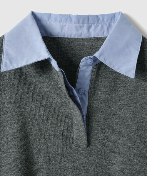 VICKY / ビッキー ニット・セーター | シャツカラーポロニットプルオーバー≪手洗い可能≫ | 詳細15