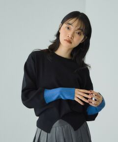 VICKY / ビッキー ニット・セーター | カラーカフスリットニットプルオーバー≪手洗い可能≫