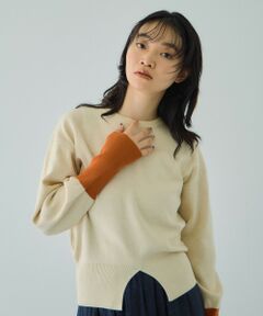 VICKY / ビッキー ニット・セーター | カラーカフスリットニットプルオーバー≪手洗い可能≫