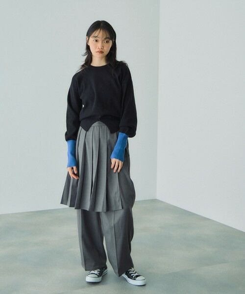 VICKY / ビッキー ニット・セーター | カラーカフスリットニットプルオーバー≪手洗い可能≫ | 詳細3