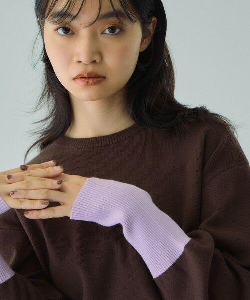 VICKY / ビッキー ニット・セーター | カラーカフスリットニットプルオーバー≪手洗い可能≫ | 詳細6
