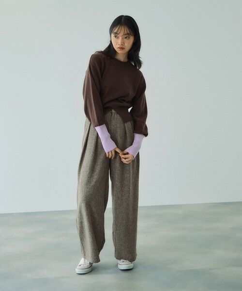 VICKY / ビッキー ニット・セーター | カラーカフスリットニットプルオーバー≪手洗い可能≫ | 詳細8