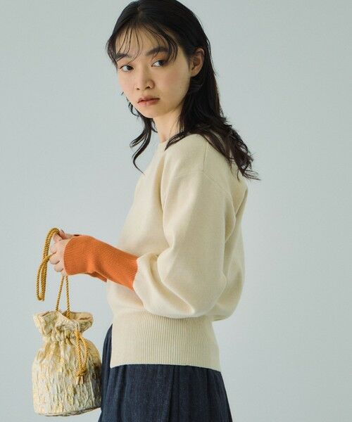 VICKY / ビッキー ニット・セーター | カラーカフスリットニットプルオーバー≪手洗い可能≫ | 詳細12