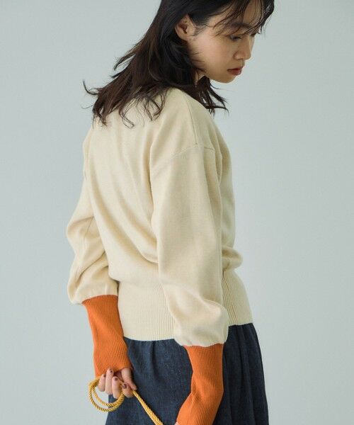 VICKY / ビッキー ニット・セーター | カラーカフスリットニットプルオーバー≪手洗い可能≫ | 詳細13