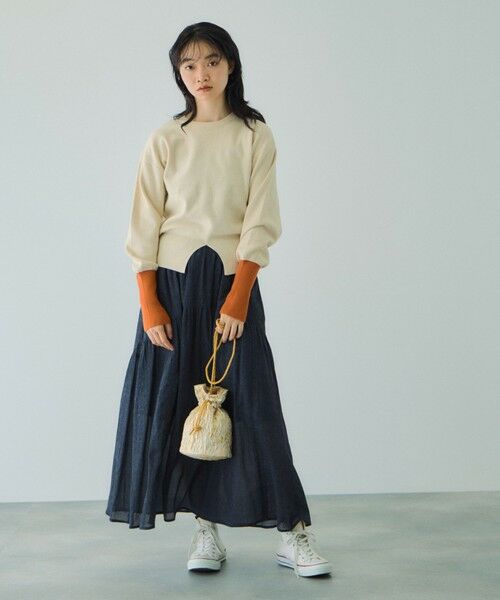 VICKY / ビッキー ニット・セーター | カラーカフスリットニットプルオーバー≪手洗い可能≫ | 詳細15