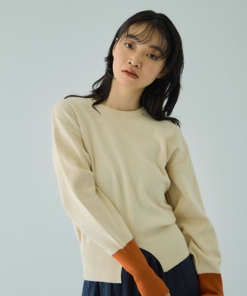 VICKY / ビッキー ニット・セーター | カラーカフスリットニットプルオーバー≪手洗い可能≫ | 詳細10