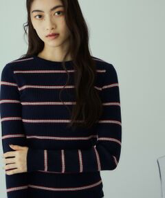 VICKY / ビッキー ニット・セーター | MIXカラーボーダーニットプルオーバー