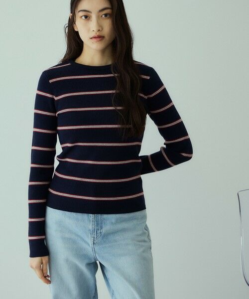 VICKY / ビッキー ニット・セーター | MIXカラーボーダーニットプルオーバー | 詳細3