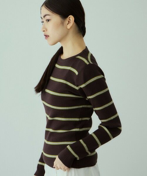 VICKY / ビッキー ニット・セーター | MIXカラーボーダーニットプルオーバー | 詳細9