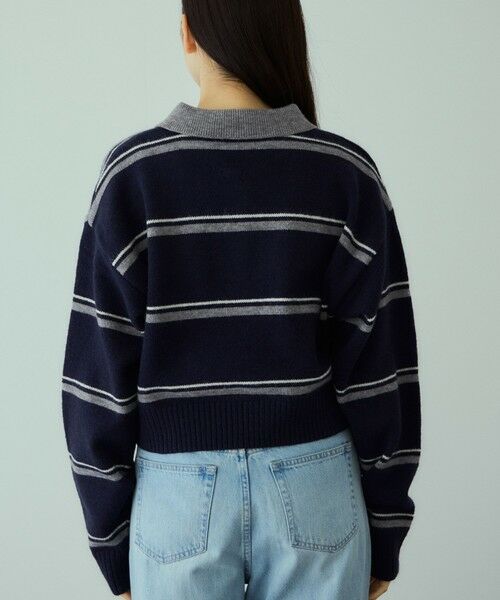 VICKY / ビッキー ニット・セーター | MIXボーダーポロニットプルオーバー | 詳細4