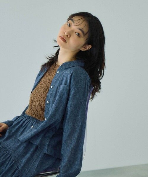 VICKY / ビッキー シャツ・ブラウス | シアーデニムダブルポケットシャツ≪セットアップ対応/手洗い可能≫ | 詳細5