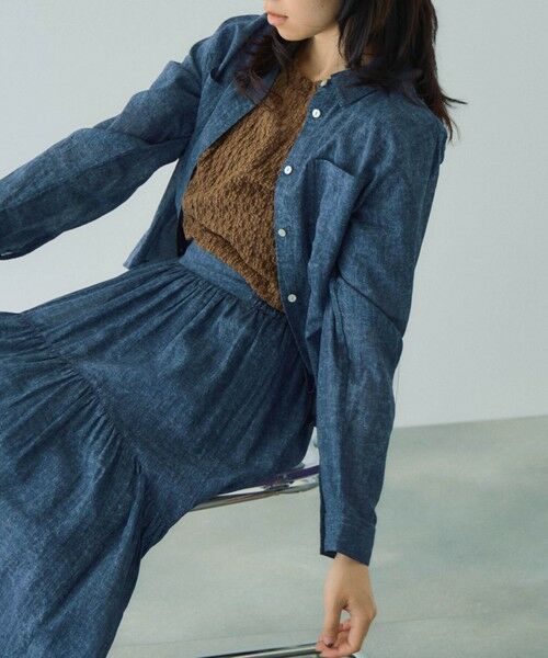 VICKY / ビッキー シャツ・ブラウス | シアーデニムダブルポケットシャツ≪セットアップ対応/手洗い可能≫ | 詳細7