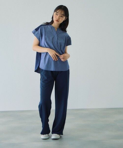 VICKY / ビッキー シャツ・ブラウス | ストライプフェイスキーネックブラウス≪洗濯機で洗える≫ | 詳細4