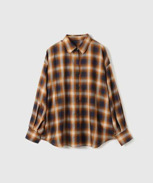 VICKY / ビッキー シャツ・ブラウス | オンブレーチェックオーバーサイズシャツ≪手洗い可能≫ | 詳細14