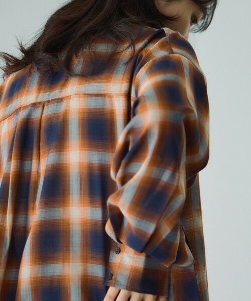 VICKY / ビッキー シャツ・ブラウス | オンブレーチェックオーバーサイズシャツ≪手洗い可能≫ | 詳細13