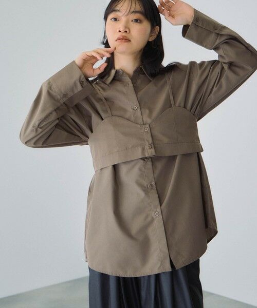 VICKY / ビッキー シャツ・ブラウス | ブロードビスチェ付きブラウス≪手洗い可能≫ | 詳細6