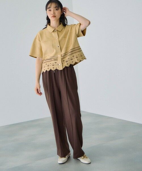 VICKY / ビッキー シャツ・ブラウス | スカラップヘムカットスウェードシャツ≪手洗い可能≫ | 詳細8