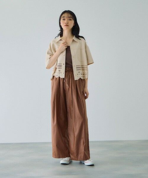 VICKY / ビッキー シャツ・ブラウス | スカラップヘムカットスウェードシャツ≪手洗い可能≫ | 詳細10