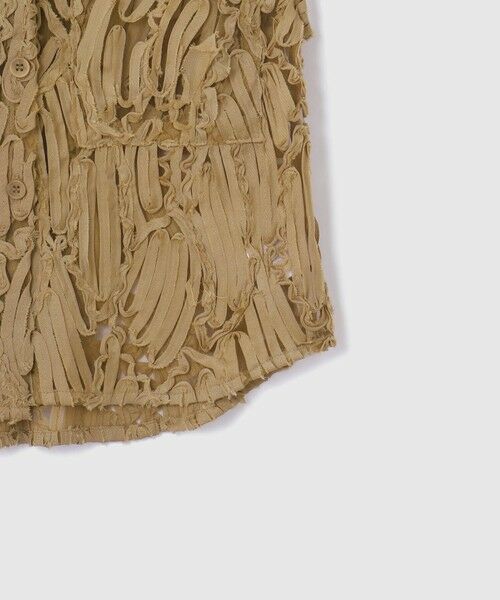 VICKY / ビッキー ダウンジャケット・ベスト | 刺繍チュールレースノーカラーベスト | 詳細13