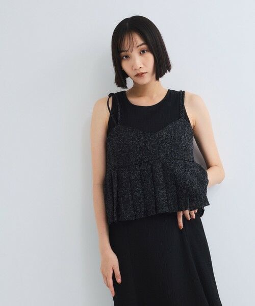 VICKY / ビッキー シャツ・ブラウス | ライトツィードプリーツキャミ≪セットアップ対応/手洗い可能≫ | 詳細1