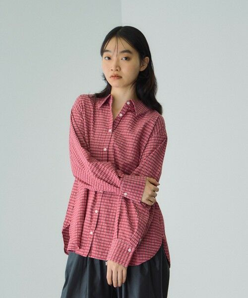 VICKY / ビッキー シャツ・ブラウス | ドビーチェックマルチブラウス≪手洗い可能≫ | 詳細7