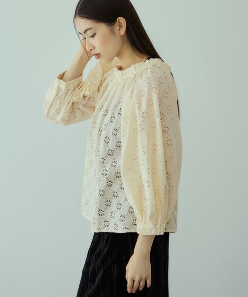 VICKY / ビッキー シャツ・ブラウス | フラワーレーススモックブラウス≪手洗い可能≫ | 詳細3