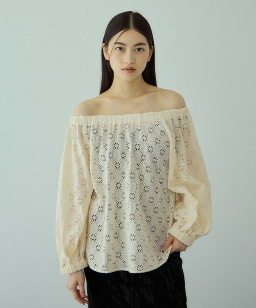 VICKY / ビッキー シャツ・ブラウス | フラワーレーススモックブラウス≪手洗い可能≫ | 詳細6