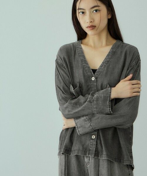 VICKY / ビッキー シャツ・ブラウス | リヨセルVネックブラウス≪洗濯機で洗える≫ | 詳細6