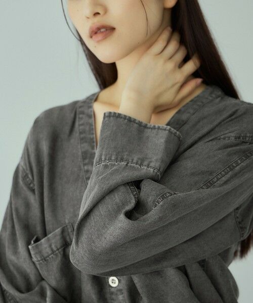 VICKY / ビッキー シャツ・ブラウス | リヨセルVネックブラウス≪洗濯機で洗える≫ | 詳細9