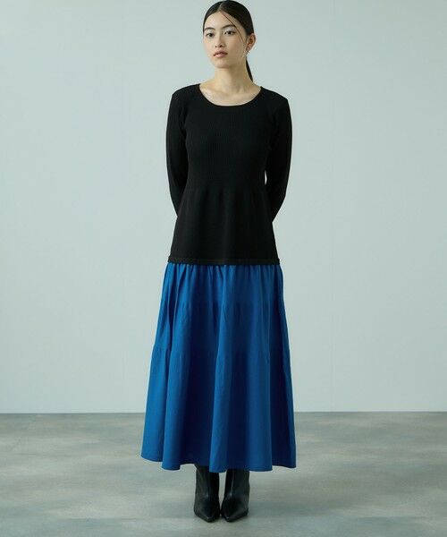 VICKY / ビッキー ロング・マキシ丈ワンピース | ドッキングライク軽量ニットワンピース≪手洗い可能≫ | 詳細1