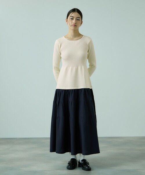 VICKY / ビッキー ロング・マキシ丈ワンピース | ドッキングライク軽量ニットワンピース≪手洗い可能≫ | 詳細3