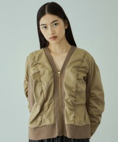 VICKY / ビッキー テーラードジャケット | ミラノリブギャザーZIPブルゾン