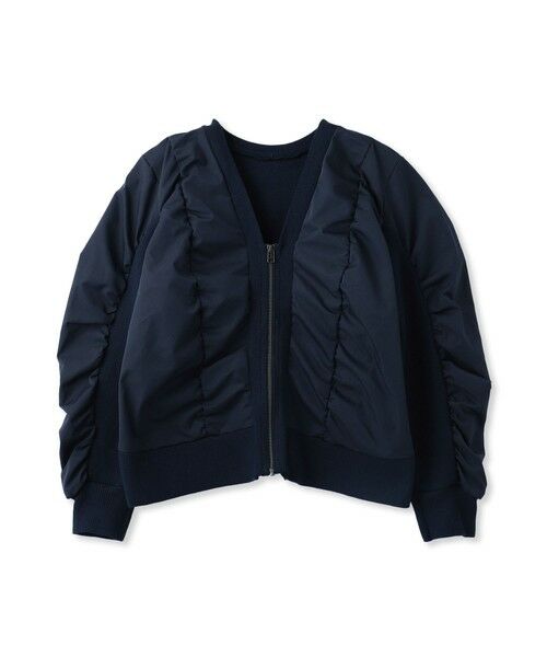 VICKY / ビッキー テーラードジャケット | ミラノリブギャザーZIPブルゾン | 詳細4