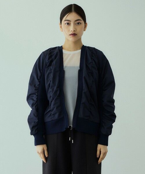 VICKY / ビッキー テーラードジャケット | ミラノリブギャザーZIPブルゾン | 詳細2