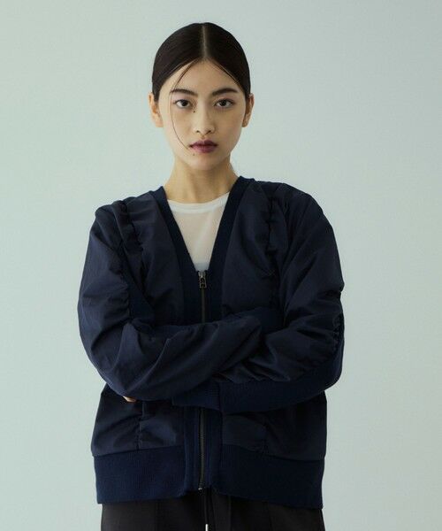 VICKY / ビッキー テーラードジャケット | ミラノリブギャザーZIPブルゾン | 詳細3