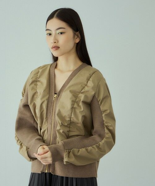 VICKY / ビッキー テーラードジャケット | ミラノリブギャザーZIPブルゾン | 詳細6