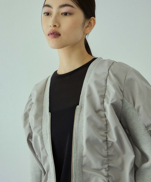 VICKY / ビッキー テーラードジャケット | ミラノリブギャザーZIPブルゾン | 詳細13
