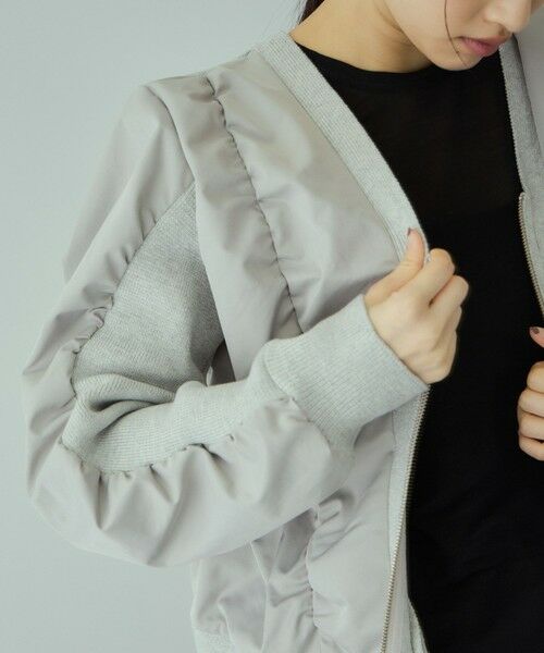VICKY / ビッキー テーラードジャケット | ミラノリブギャザーZIPブルゾン | 詳細15