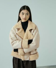 VICKY / ビッキー ダウンジャケット・ベスト | フェイクムートンボアブルゾン