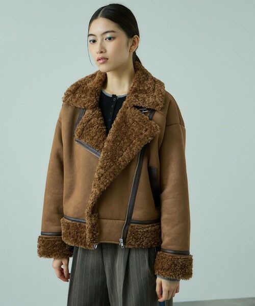 VICKY / ビッキー ダウンジャケット・ベスト | フェイクムートンボアブルゾン | 詳細1