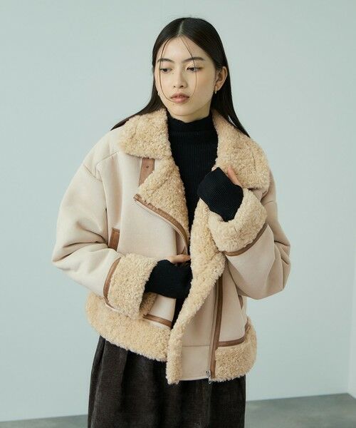 VICKY / ビッキー ダウンジャケット・ベスト | フェイクムートンボアブルゾン | 詳細5