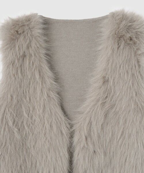 VICKY / ビッキー ダウンジャケット・ベスト | フロントフェイクファーニットベスト | 詳細6