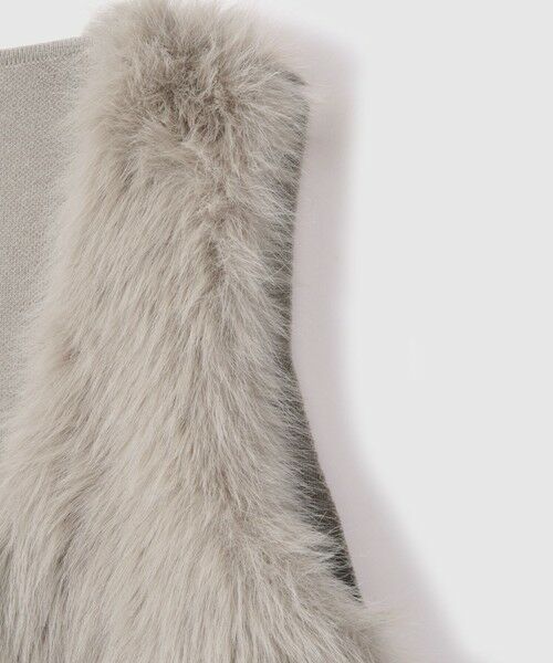 VICKY / ビッキー ダウンジャケット・ベスト | フロントフェイクファーニットベスト | 詳細7