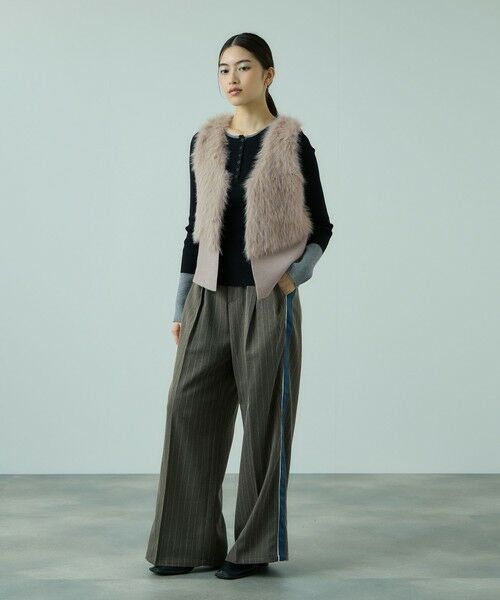 VICKY / ビッキー ダウンジャケット・ベスト | フロントフェイクファーニットベスト | 詳細2