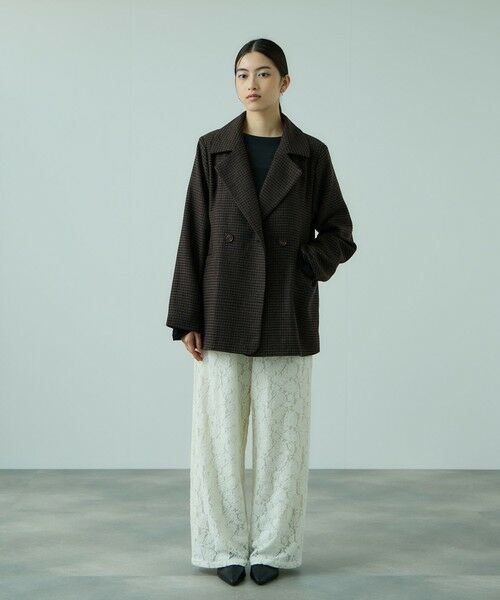 VICKY / ビッキー テーラードジャケット | ツィーディチェックWボタンジャコット | 詳細5