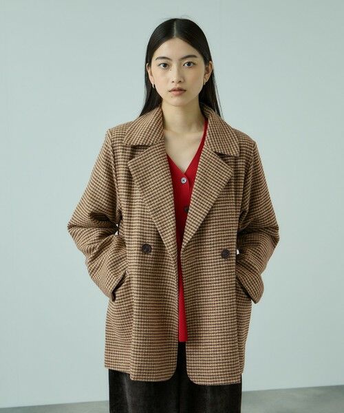 VICKY / ビッキー テーラードジャケット | ツィーディチェックWボタンジャコット | 詳細8
