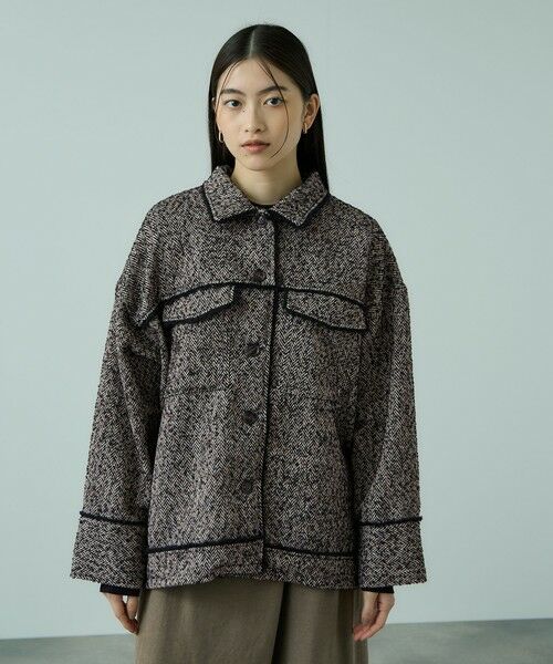 VICKY / ビッキー テーラードジャケット | MIXツィードCPOジャケット | 詳細1