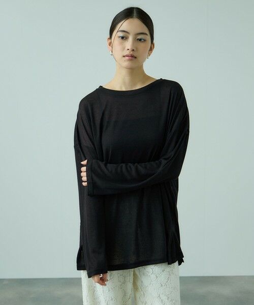 VICKY / ビッキー カットソー | セミシアーオーバーサイズカットソー≪手洗い可能≫ | 詳細1