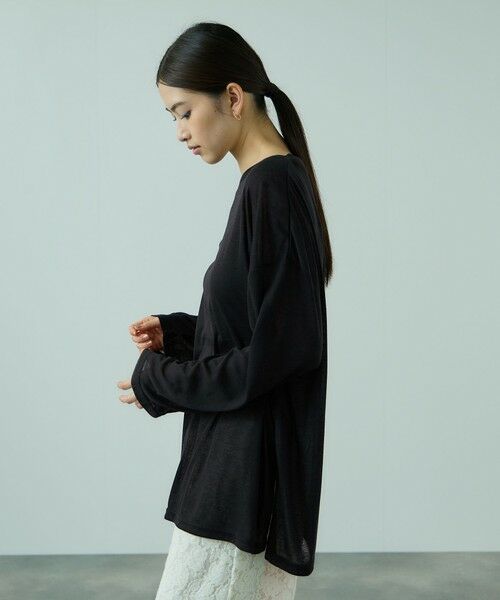 VICKY / ビッキー カットソー | セミシアーオーバーサイズカットソー≪手洗い可能≫ | 詳細2
