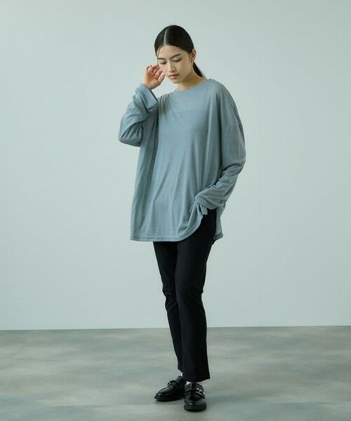 VICKY / ビッキー カットソー | セミシアーオーバーサイズカットソー≪手洗い可能≫ | 詳細7